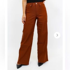 YMI High-Waisted Rust Wide-Leg Pants NWT Size XL
